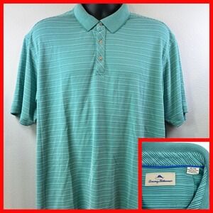Tommy Bahama Men's Polo Golf‎ Shirt Modal & Polyester Teal XLarge Short Sleeve
